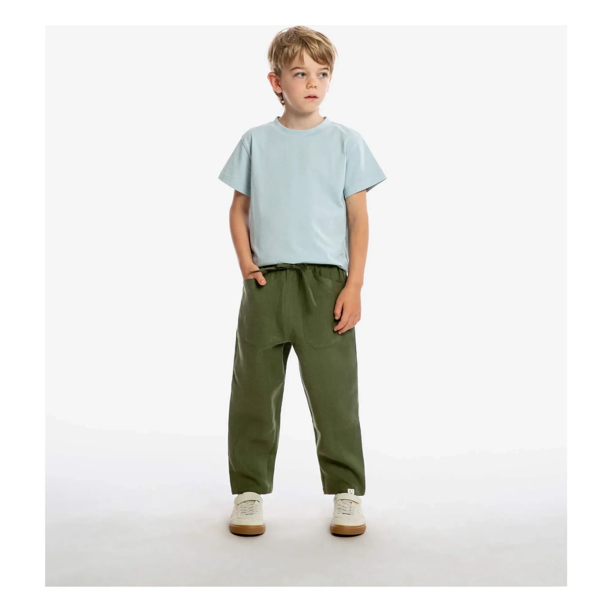 Matona - Garden Linen Pants | Olive