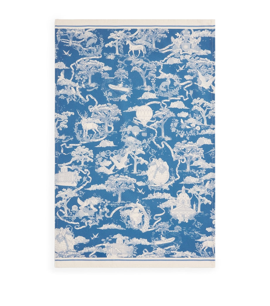 Set of 2 Cotton Toile Tea Towels