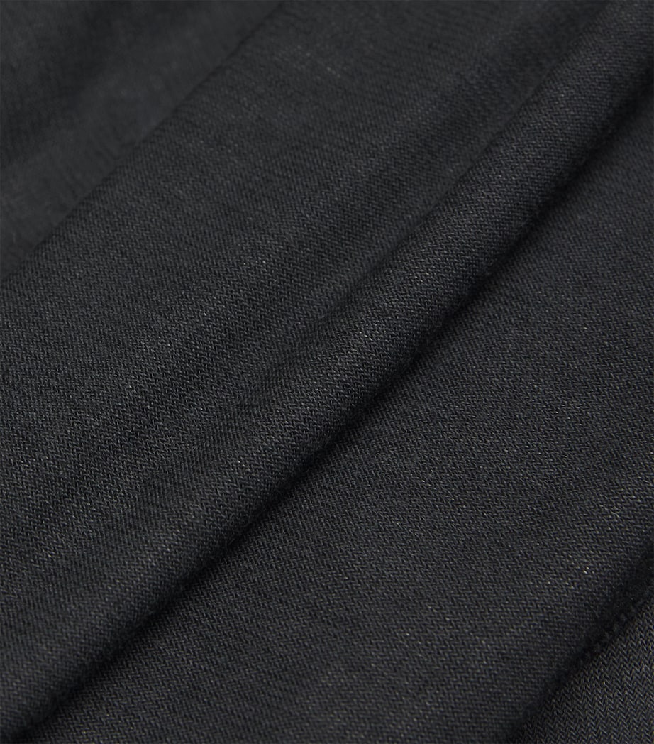 Sheer Modal Boat-Neck T-Shirt ONYX