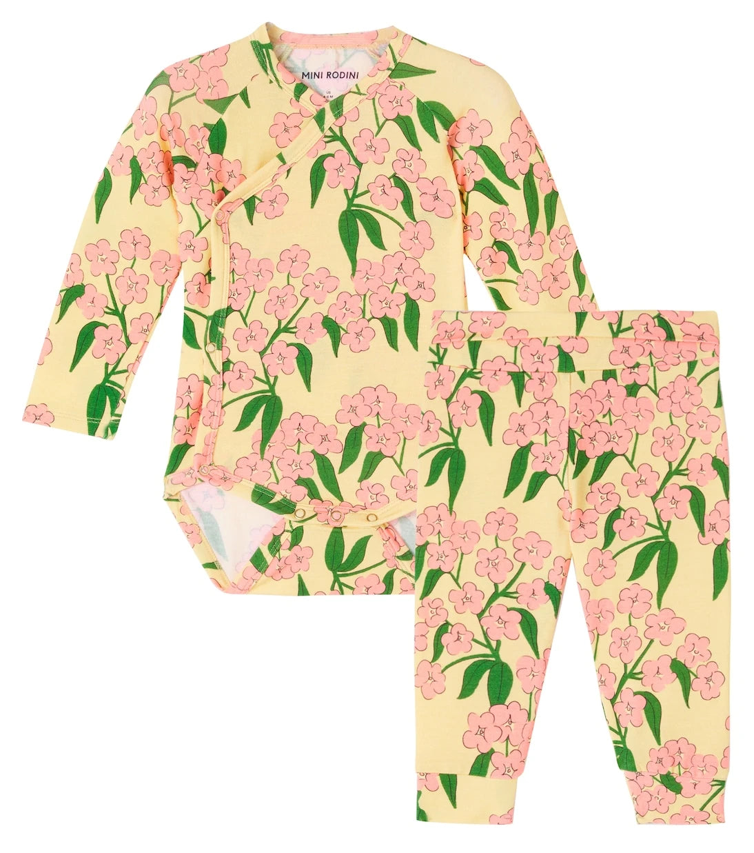 Mini Rodini - Baby floral bodysuit and pants set