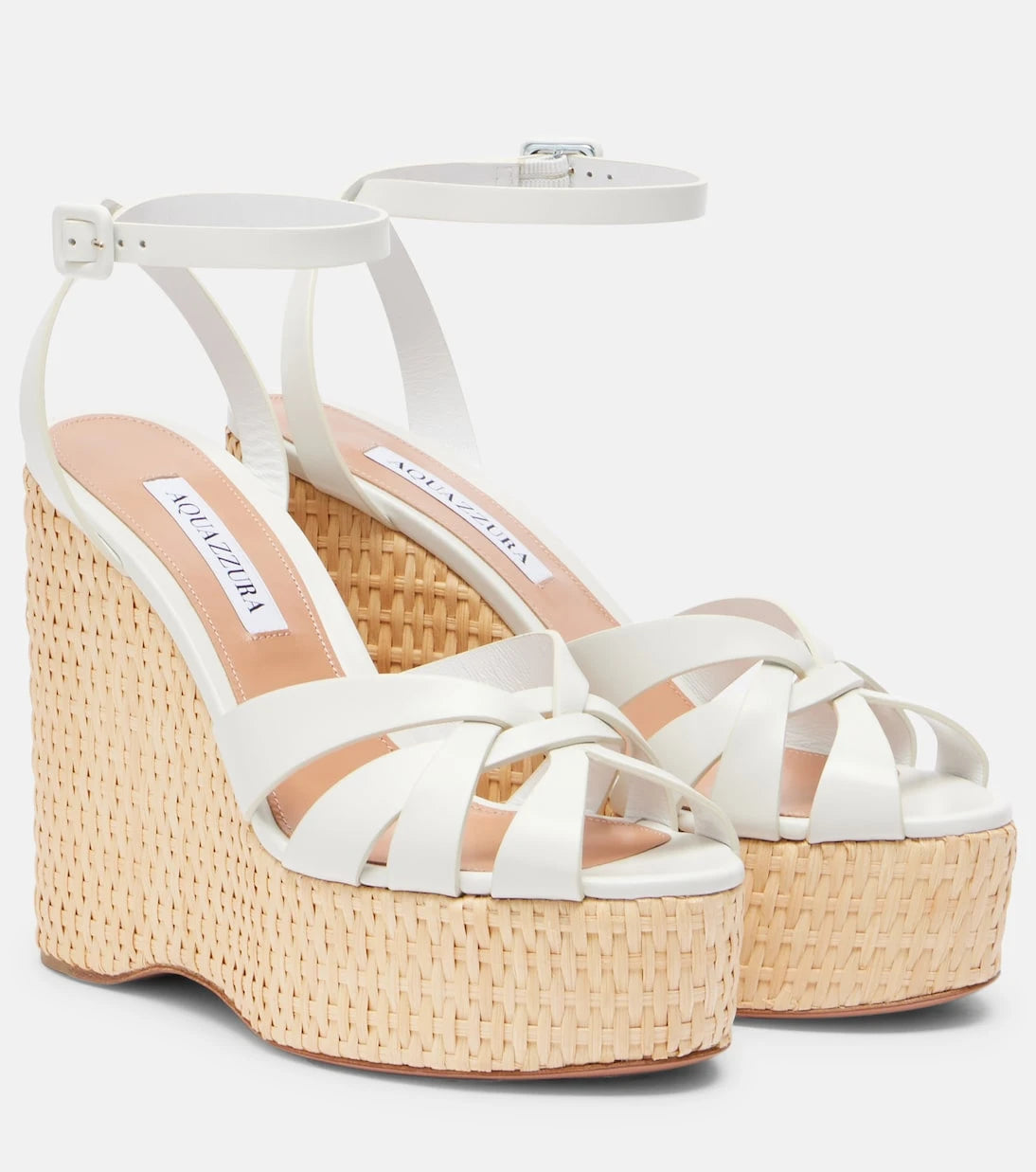 Aquazzura - Copacabana leather wedge sandals