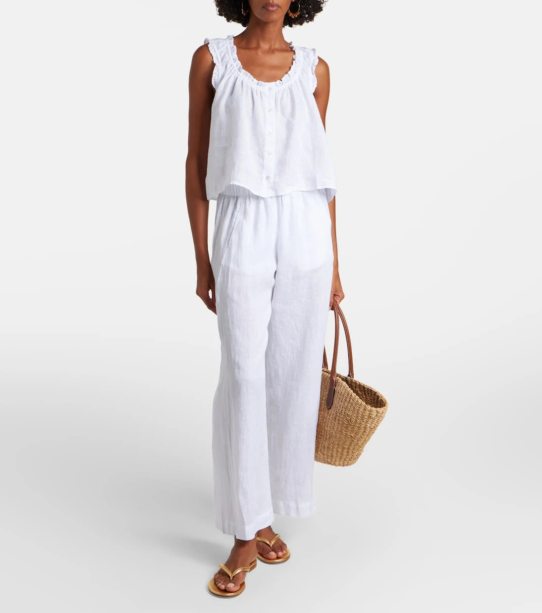 Velvet - Stephanie linen wide-leg pants