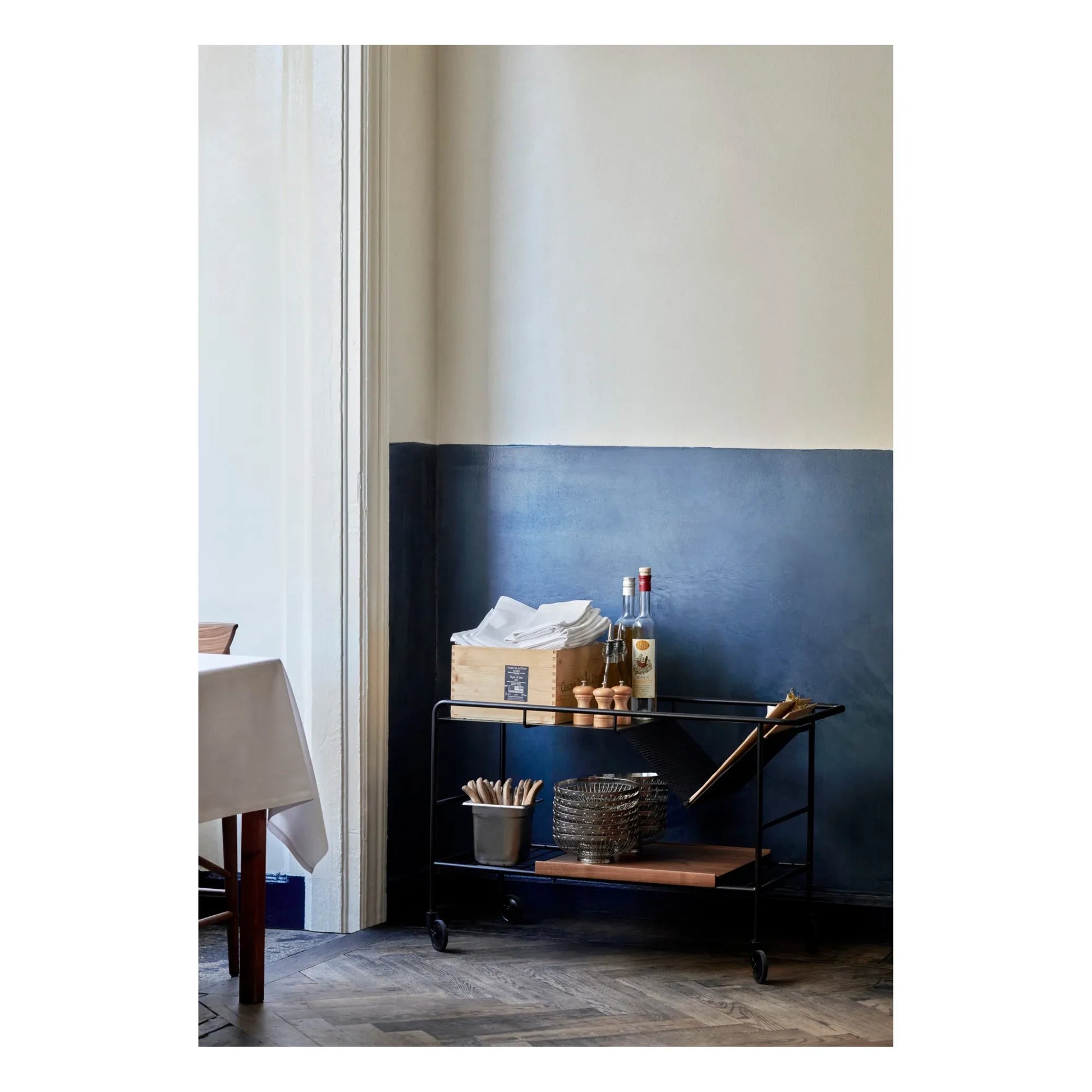 & Tradition - Alima NDS1 Table on Wheels | Walnut