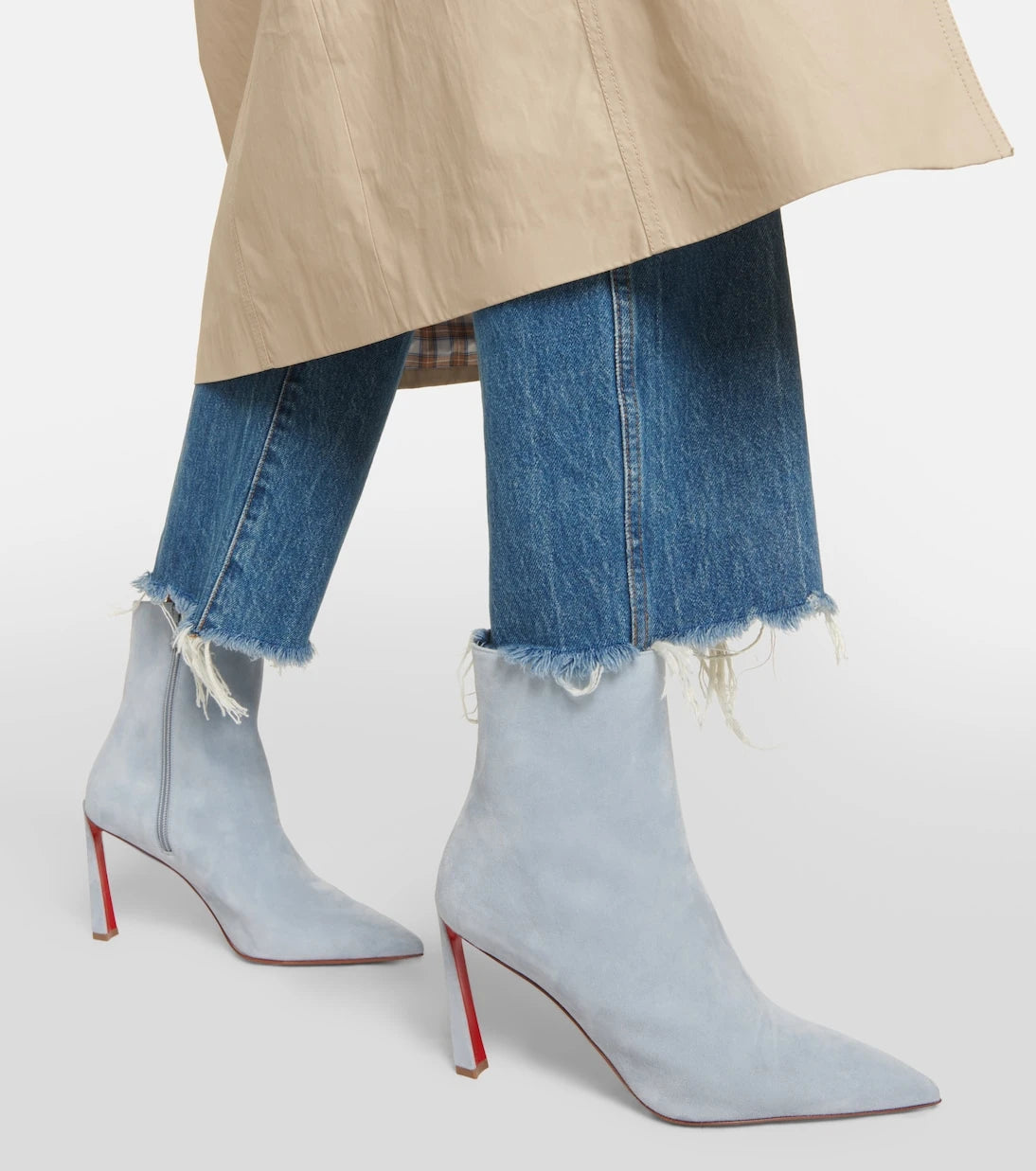 Christian Louboutin - حذاء كوندورا 100 الكاحل من الشمواه