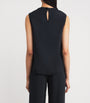 NOMADISSEM Navy Sleeveless Tailored Blouse