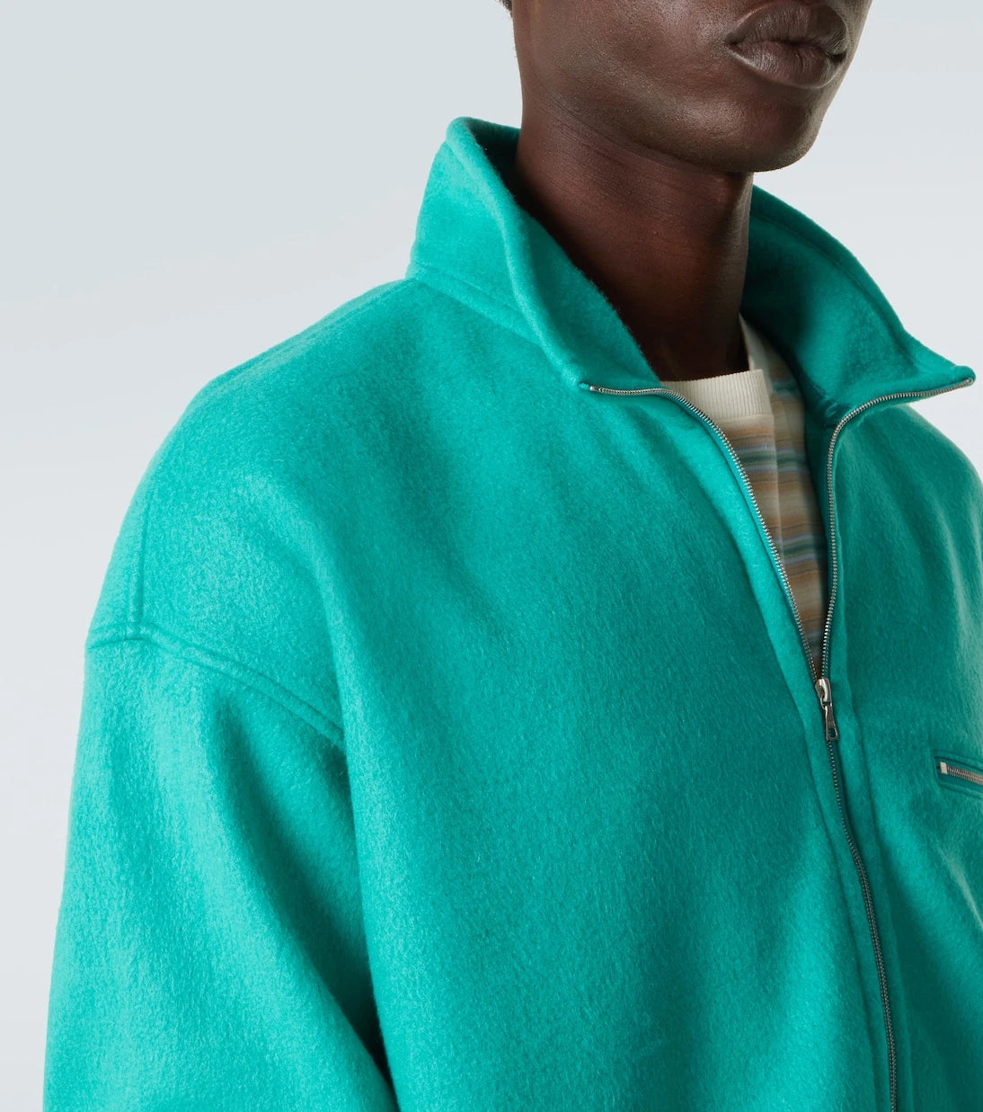 Auralee - Silk fleece half-zip sweater