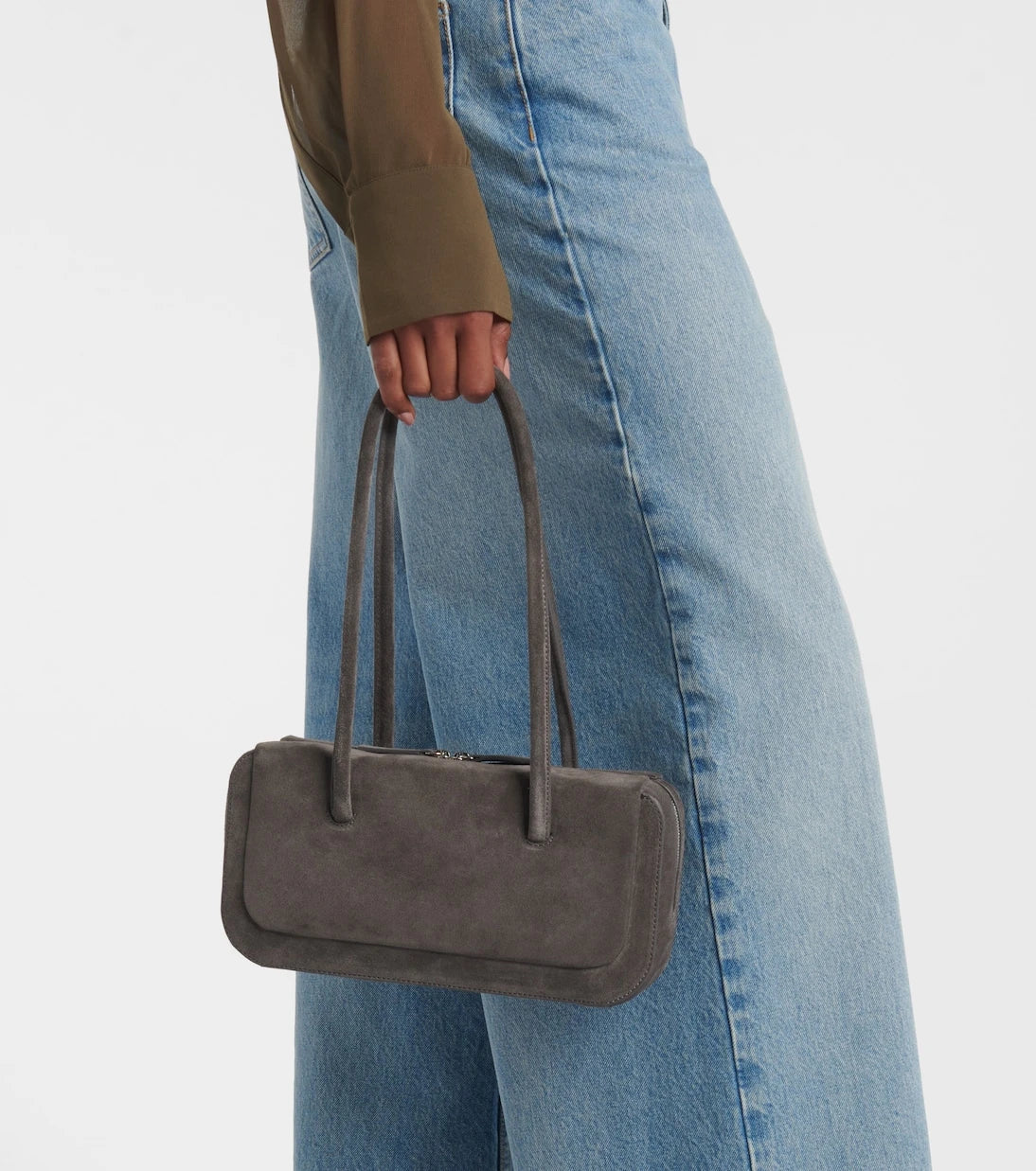 Aesther Ekme - Lagune Bowling Mini suede shoulder bag