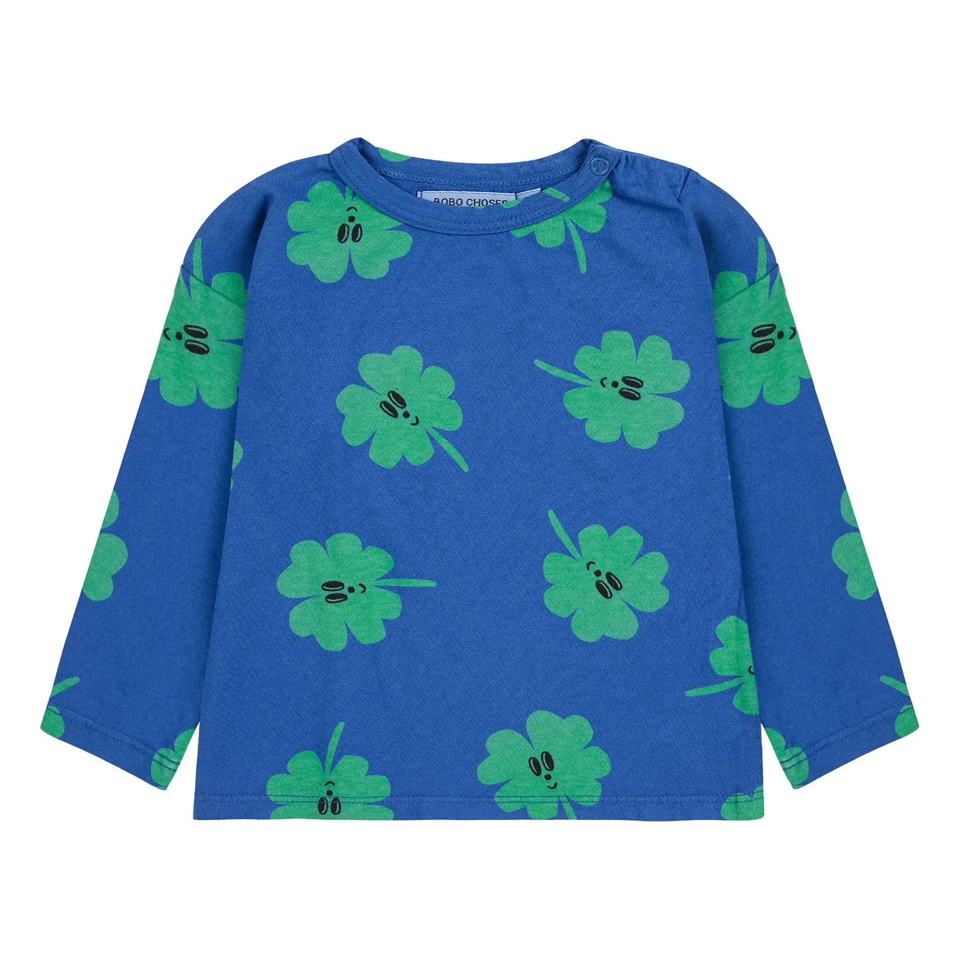 Bobo Choses - Trèfles Organic Cotton T-shirt | Blue