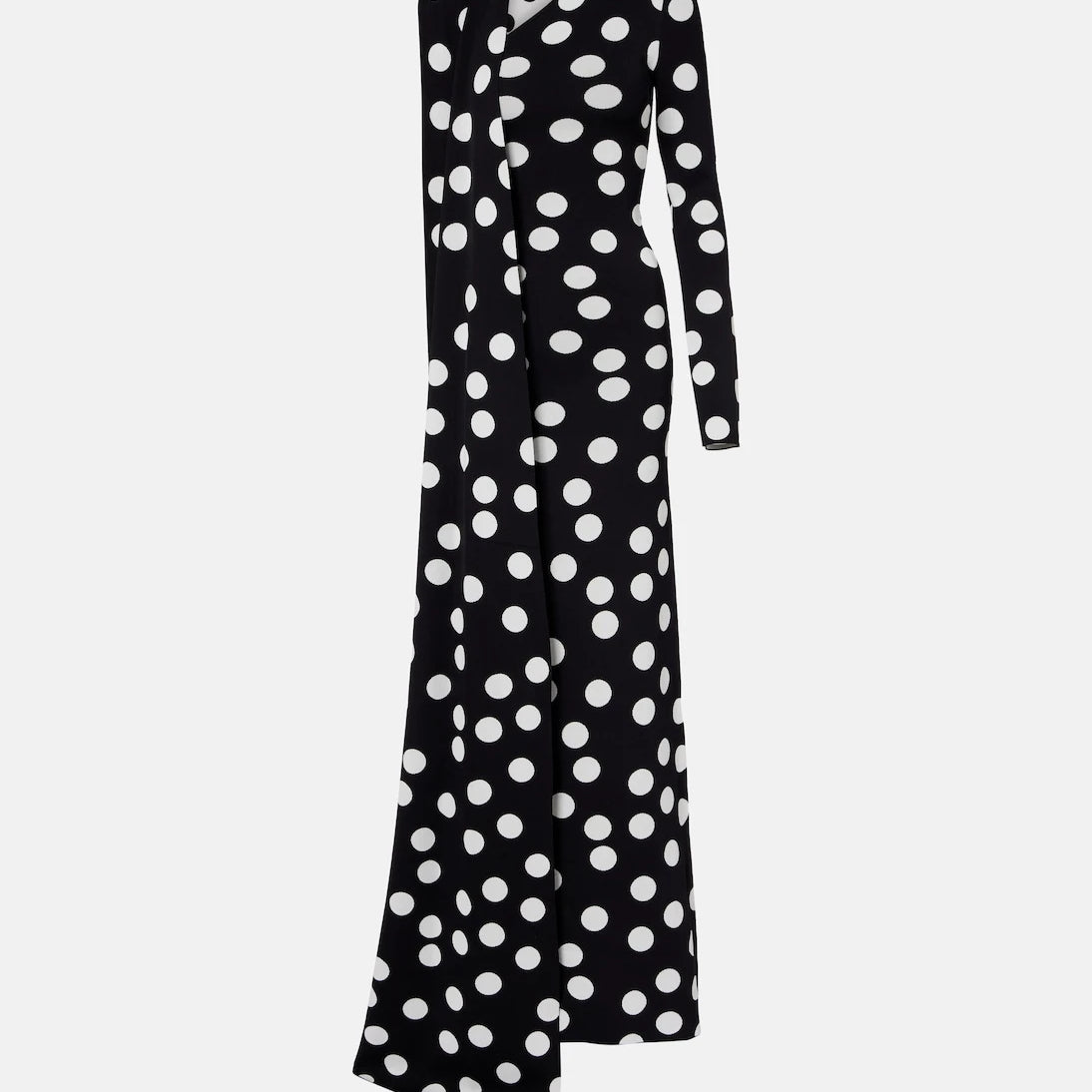 David Koma - Polka-dot scarf-detail gown