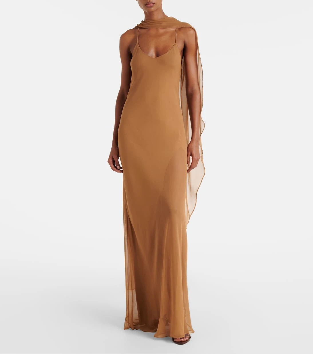 The Sei - Caped silk satin gown