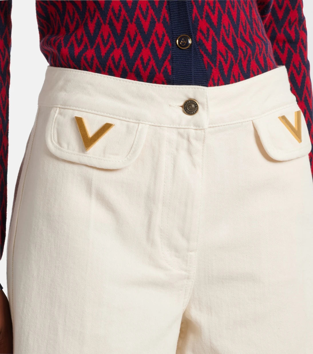 Valentino - VGold mid-rise wide-leg jeans