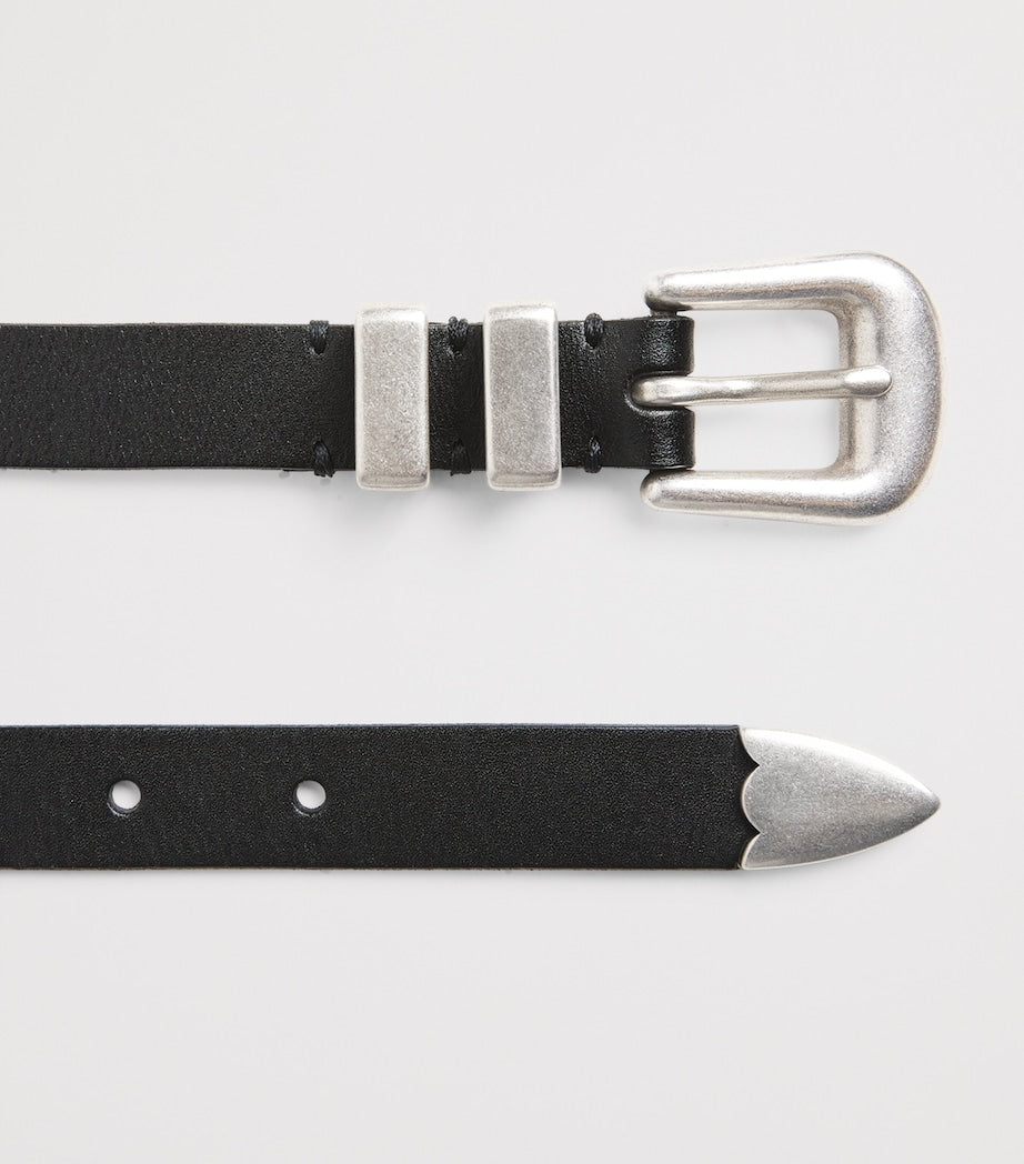 Polo Ralph Lauren Black Leather Western Belt