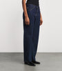 EB Denim Navy Alida Barrel-Leg Jeans