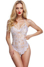 Seductive Scalloped Lace Teddy Lingerie
