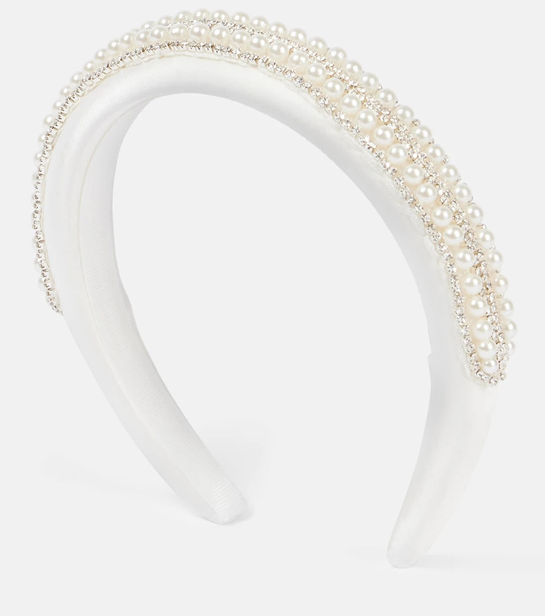 Self-Portrait - Embellished satin headband
