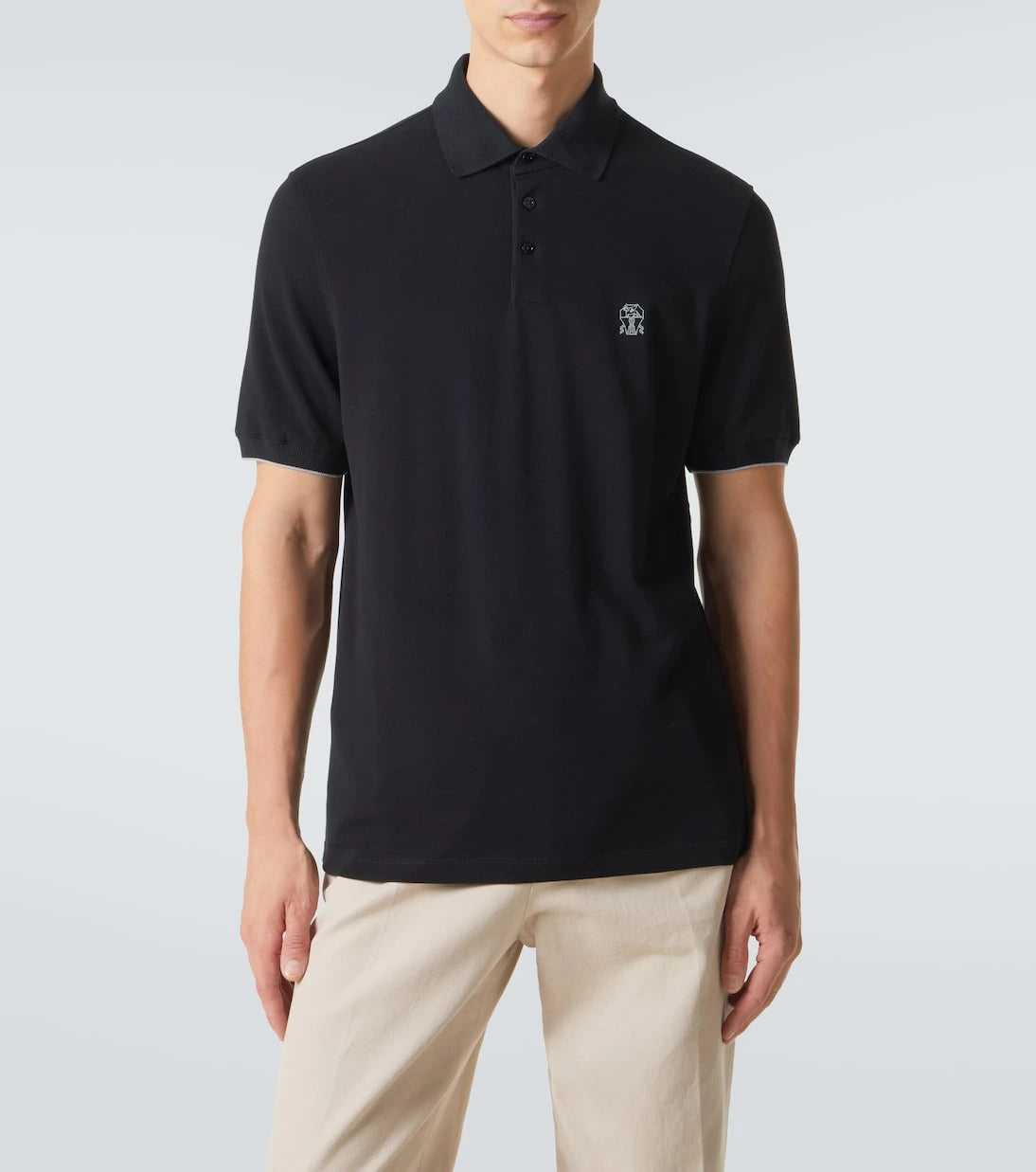 Brunello Cucinelli - Logo cotton polo shirt