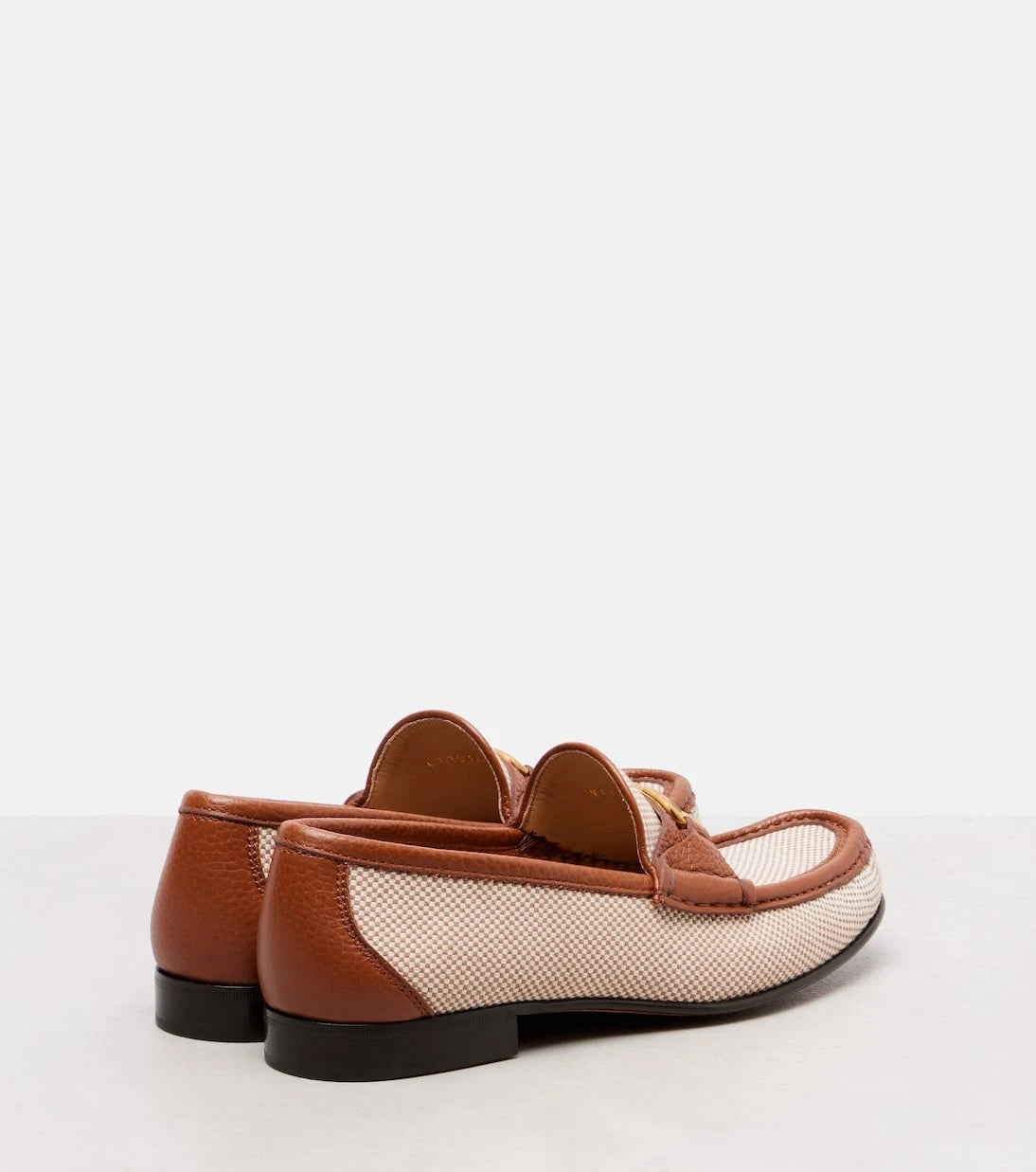 Valentino Garavani - VLogo leather-trimmed canvas loafers