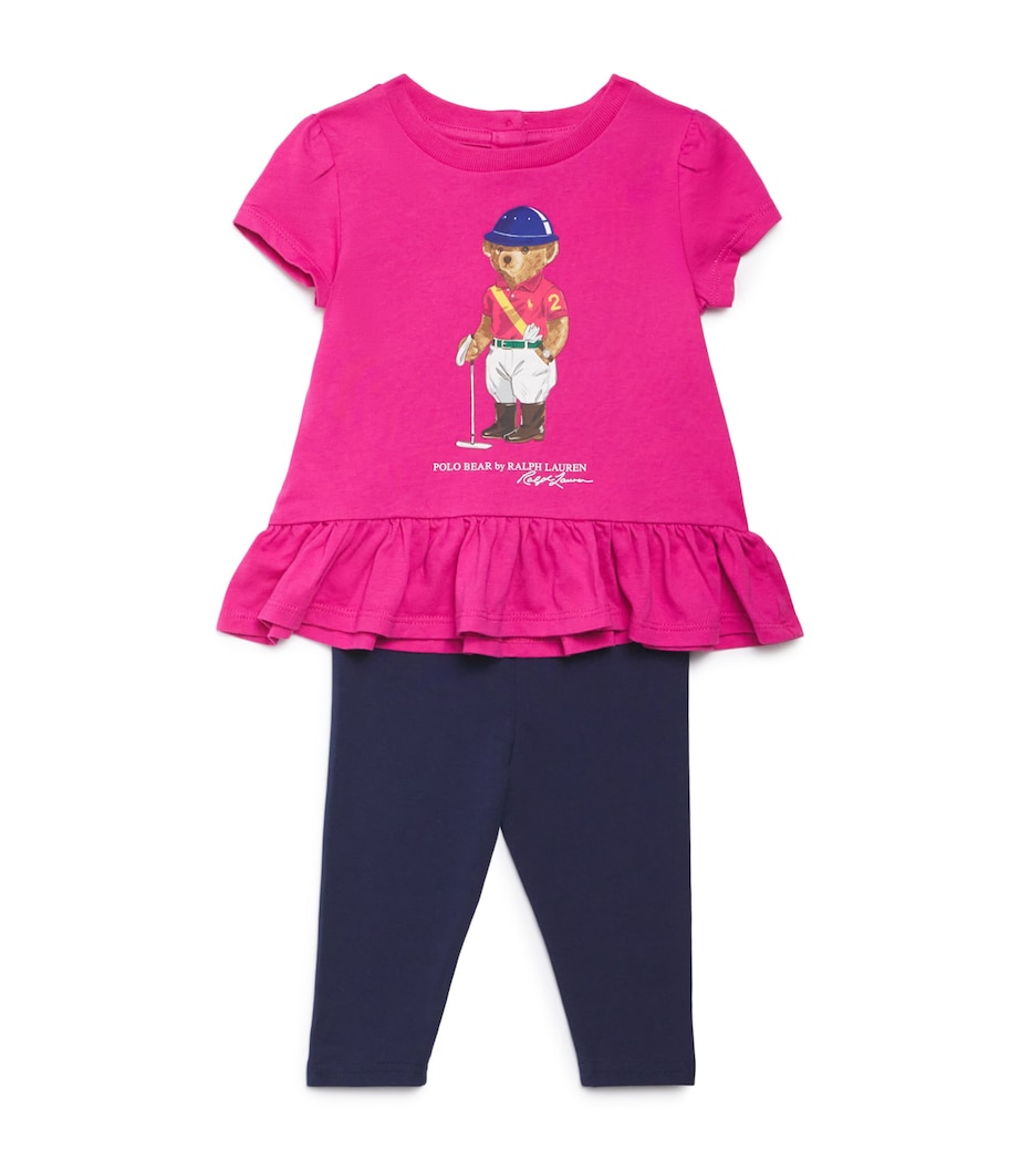 Ralph Lauren Kids Polo Bear Top and Leggings Set (3-24 Months)