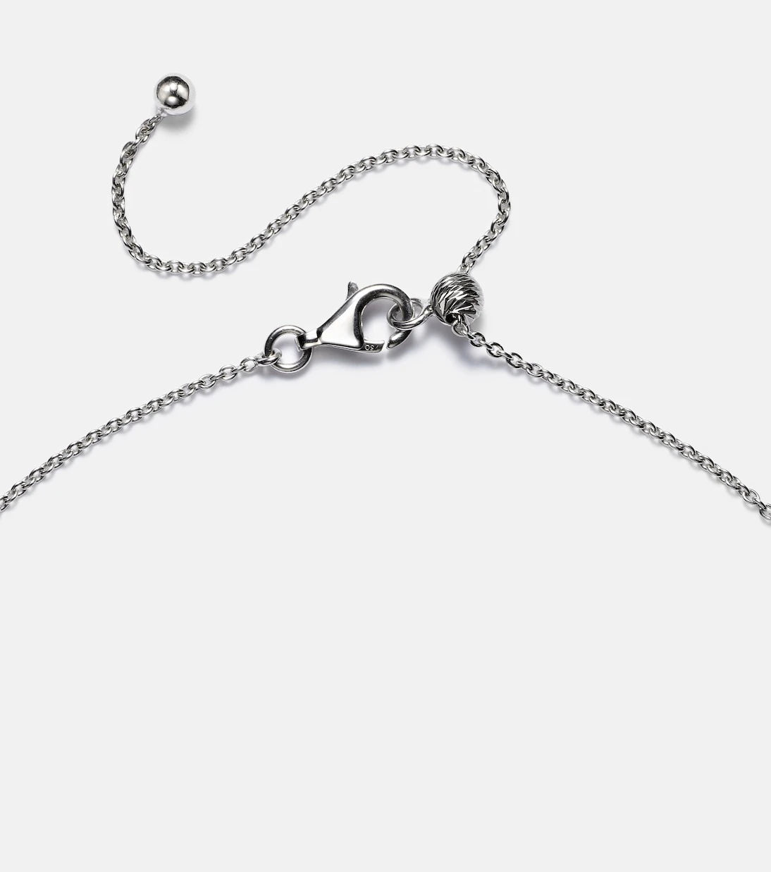 Kamyen - Drop 18kt white gold and enamel choker with diamonds
