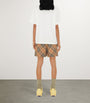 Burberry Yellow Twill Check Shorts