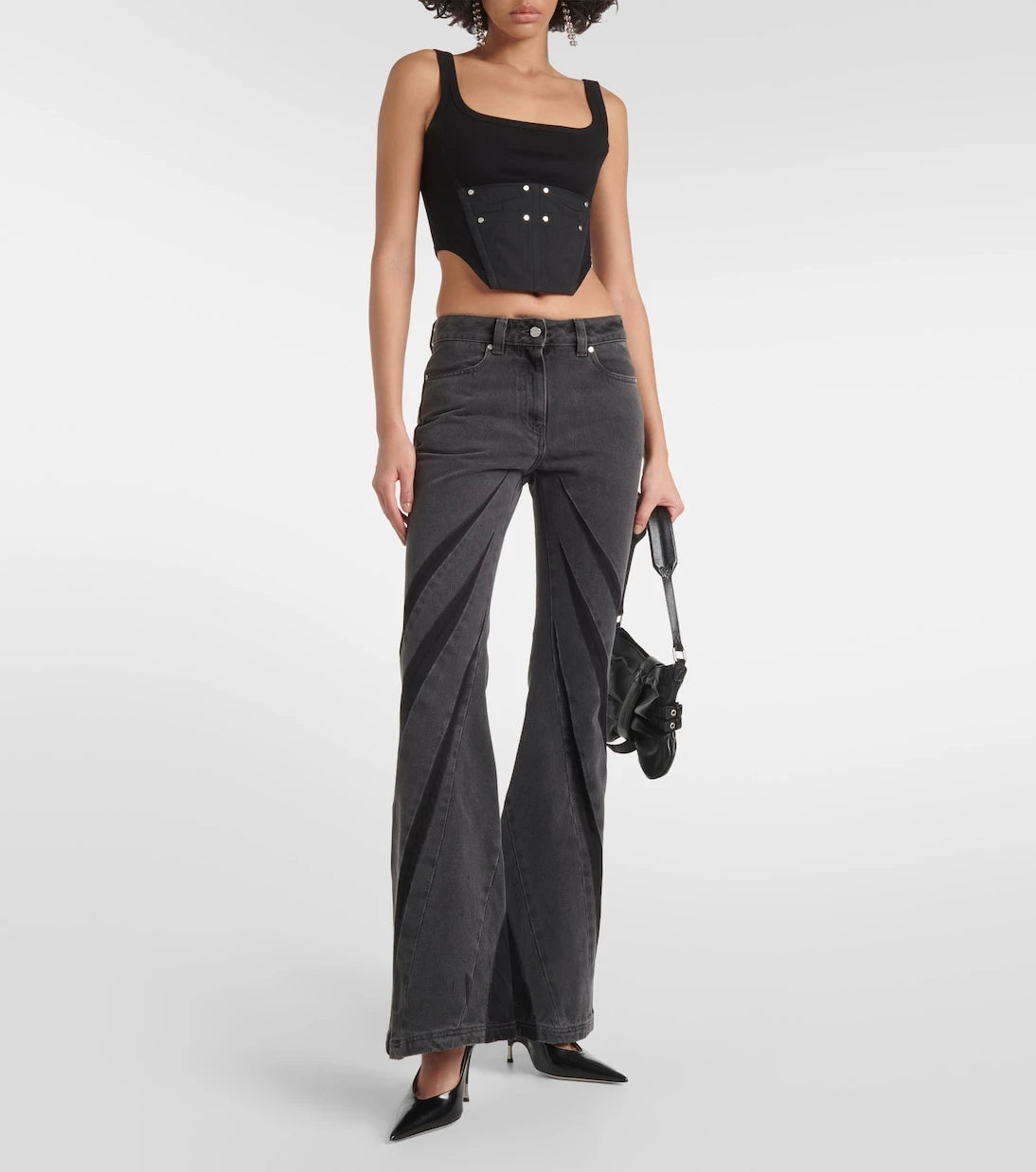 Dion Lee - Darted mid-rise flared jeans