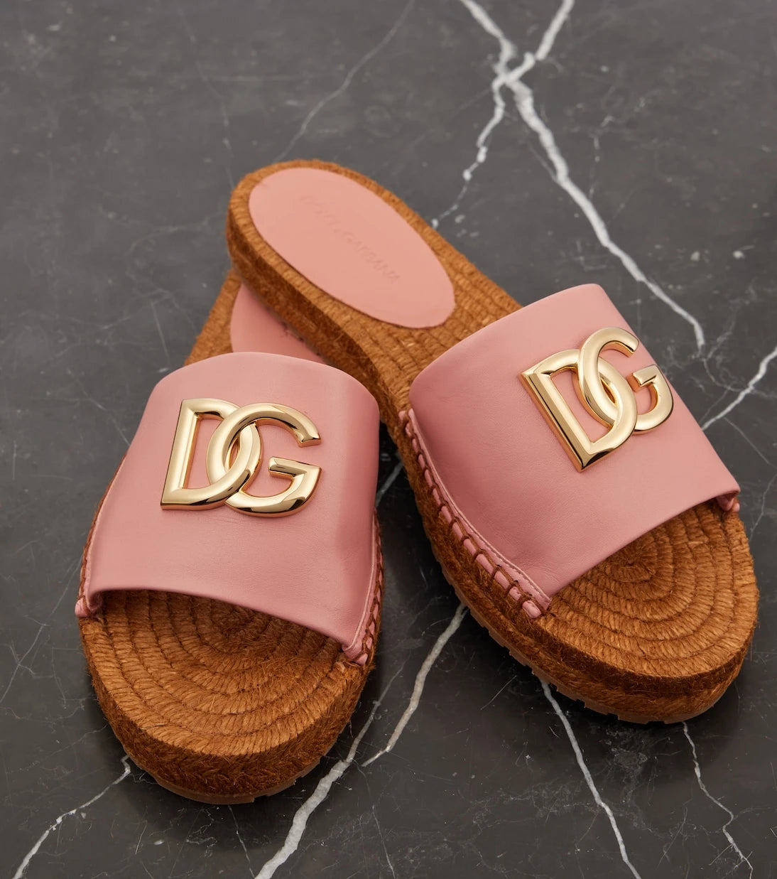 Dolce&Gabbana - DG deri espadril terlikler