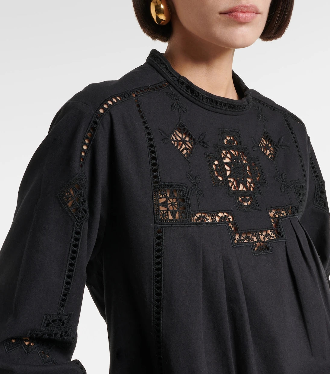 Isabel Marant - Severine open-knit macramé cotton blouse