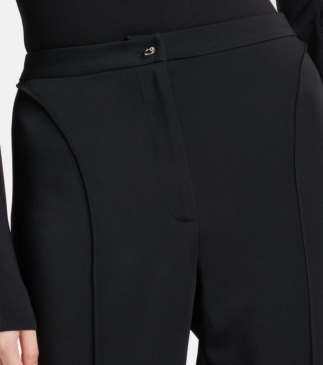 Mugler - Pierced high-rise flared pants