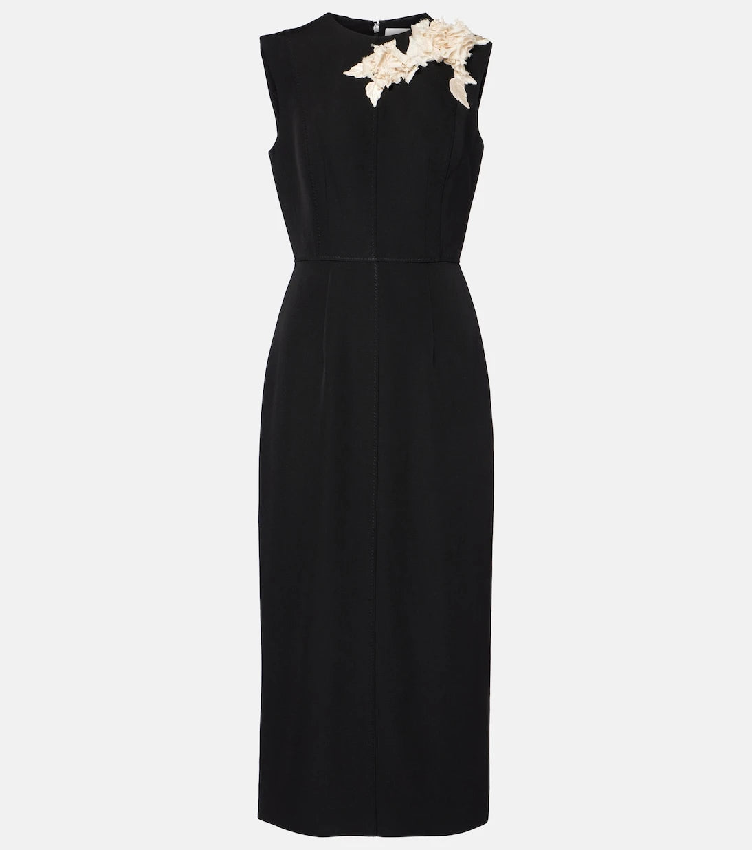 Erdem - Asymmetric wool midi dress