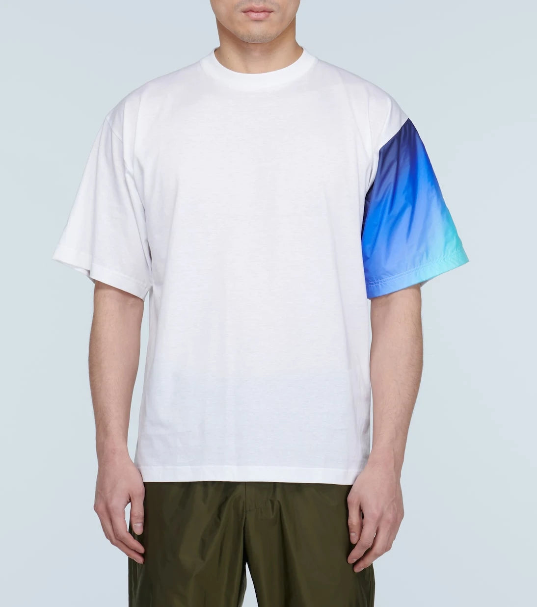 Prada - contrast-sleeve T-shirt