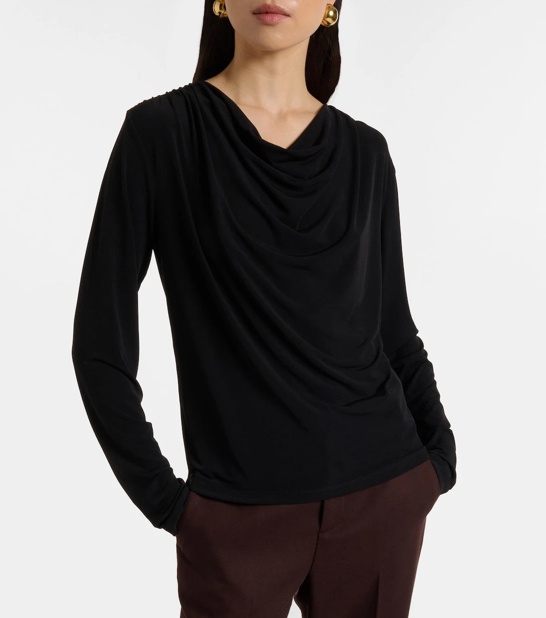 Vince - Draped jersey top