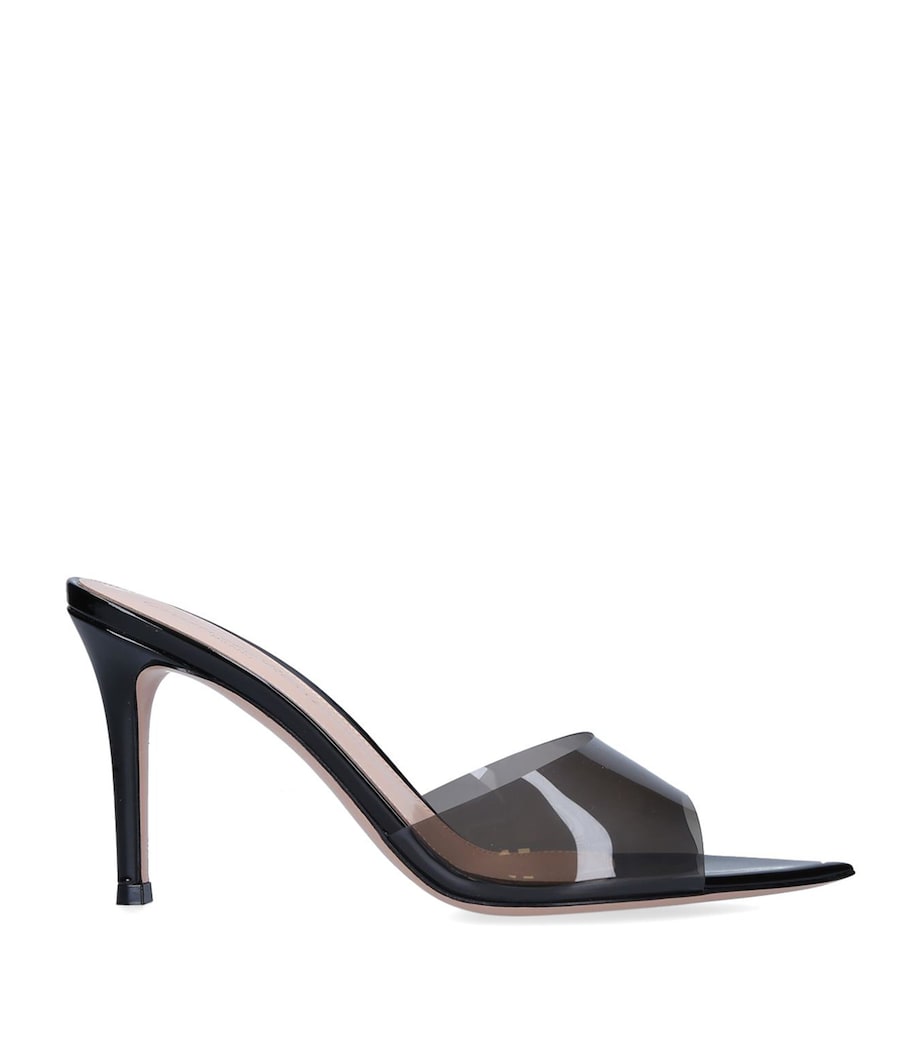 Gianvito Rossi Black Elle Mules 85