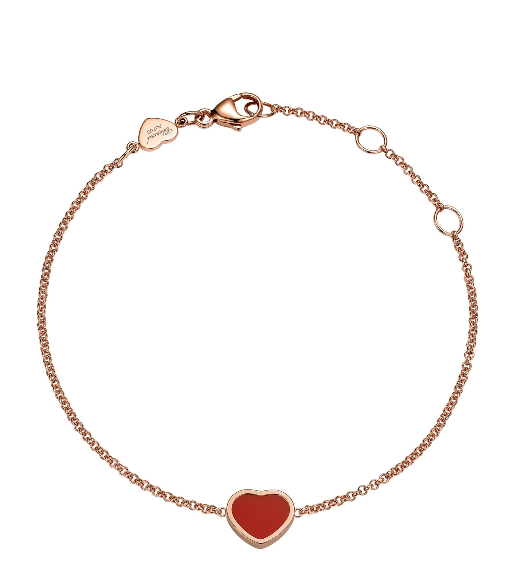 Rose Gold and Carnelian My Happy Hearts Bracelet
