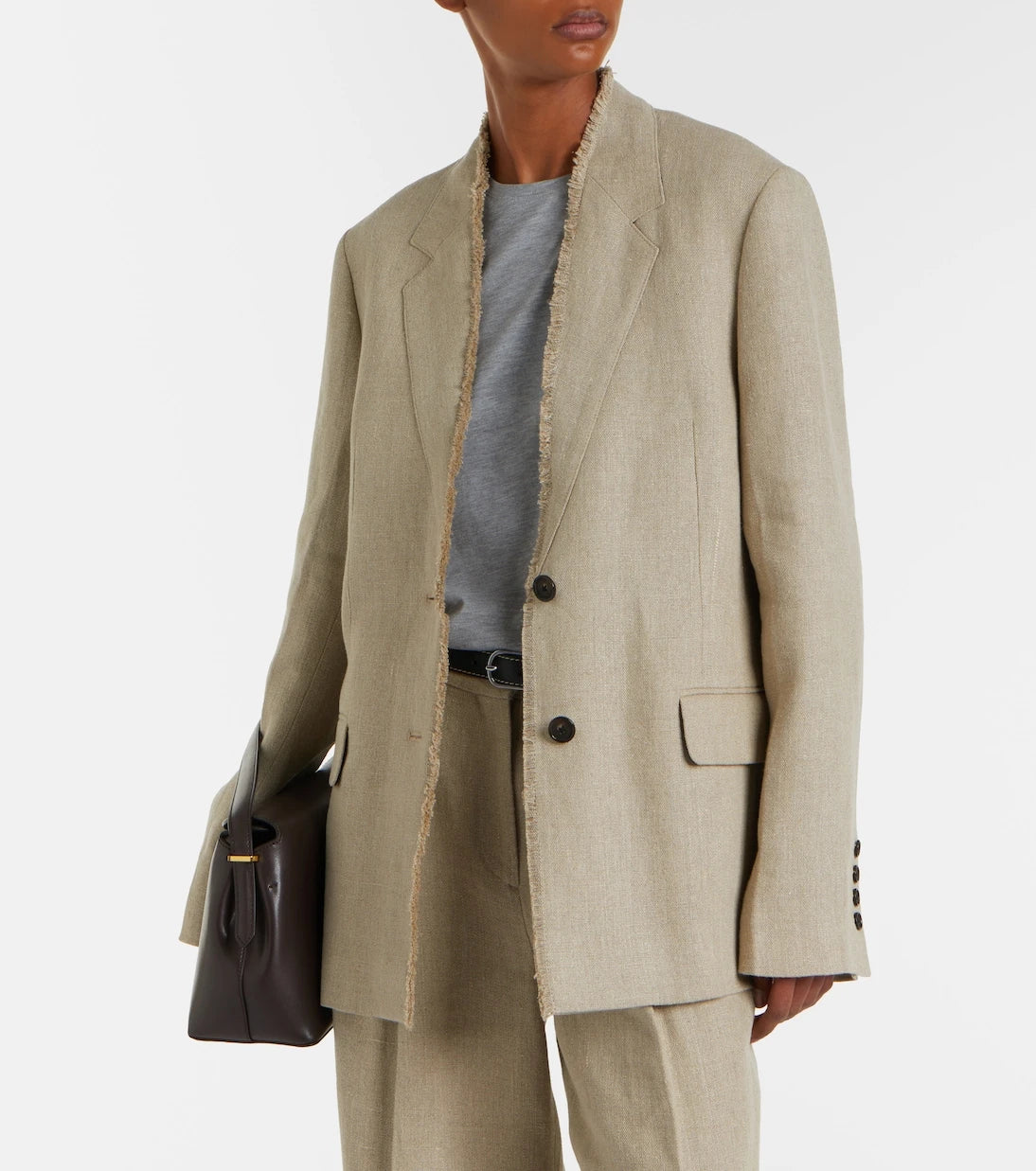 Toteme - Frayed linen blazer