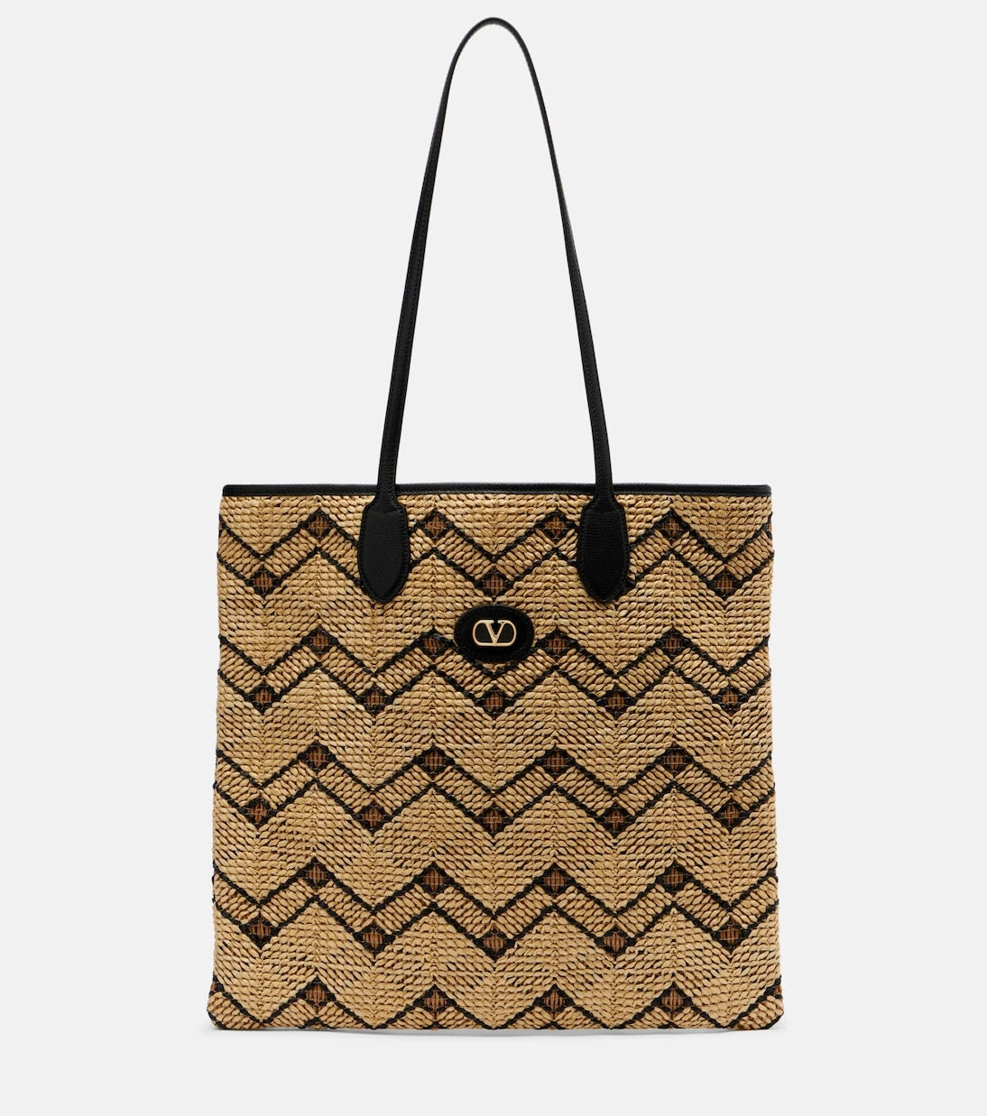 Valentino Garavani - VLogo N/S Medium raffia tote bag