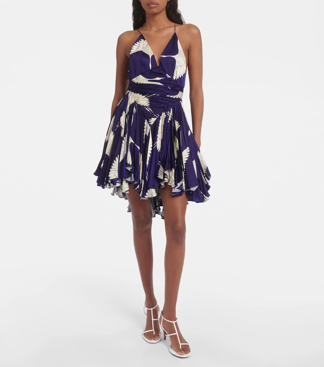 Khaite - Margot printed satin minidress