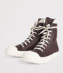 DRKSHDW Waxed Canvas High-Top Sneakers