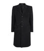 Yohji Yamamoto Black Wool-Cashmere Overcoat