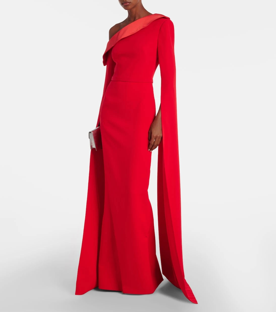Safiyaa - Rinoa caped crépe gown
