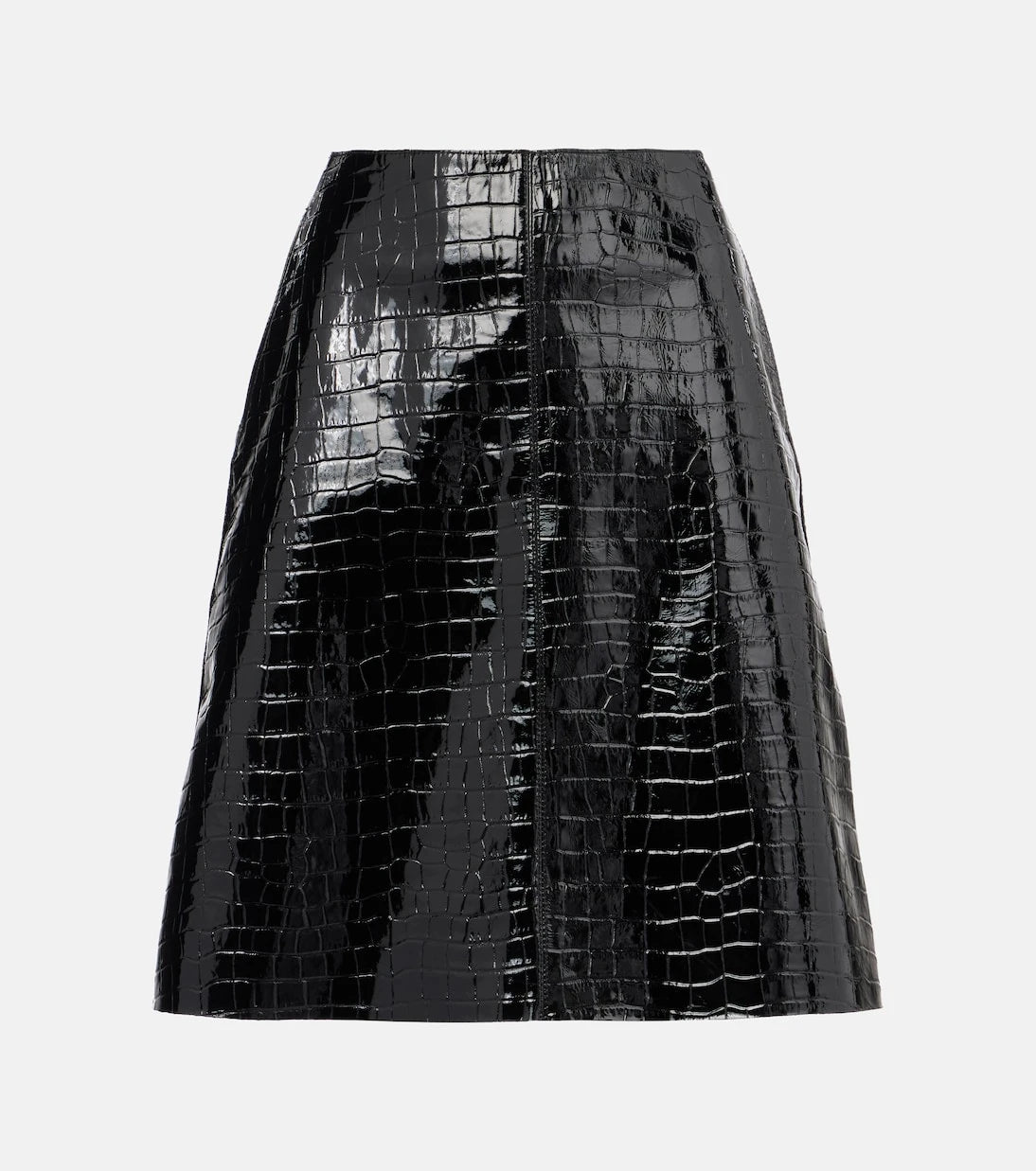 Toteme - Croc-effect leather miniskirt