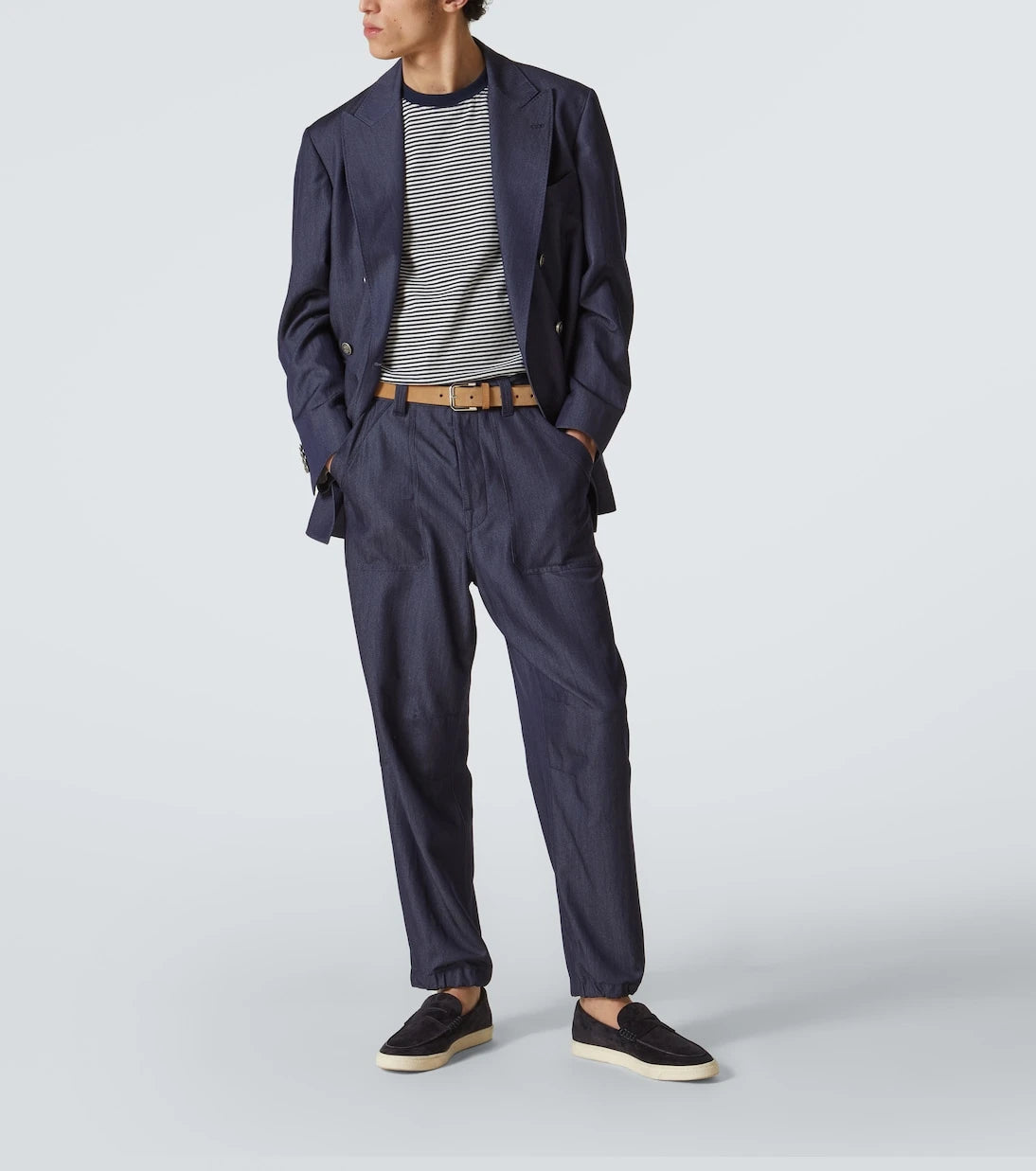 Brunello Cucinelli - Striped cotton jersey T-shirt