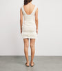 White Radiant Fringe Mini Dress