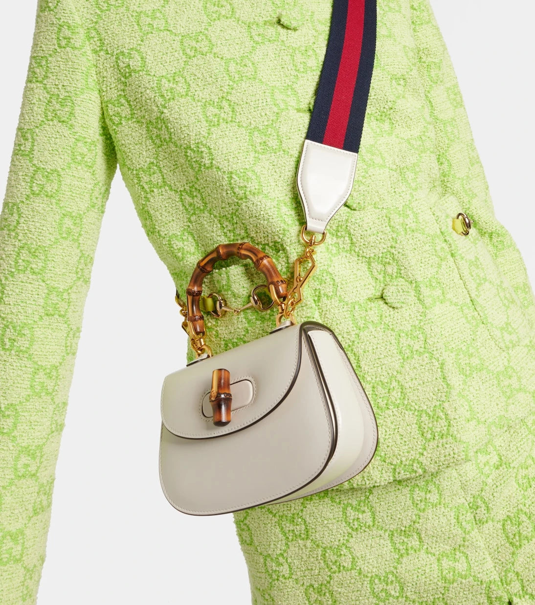 Gucci - Gucci Bamboo 1947 Mini leather top-handle bag