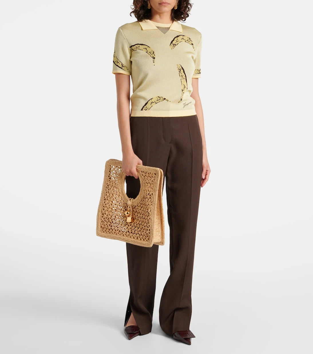 Jacquemus - Spiaggia Small raffia tote bag