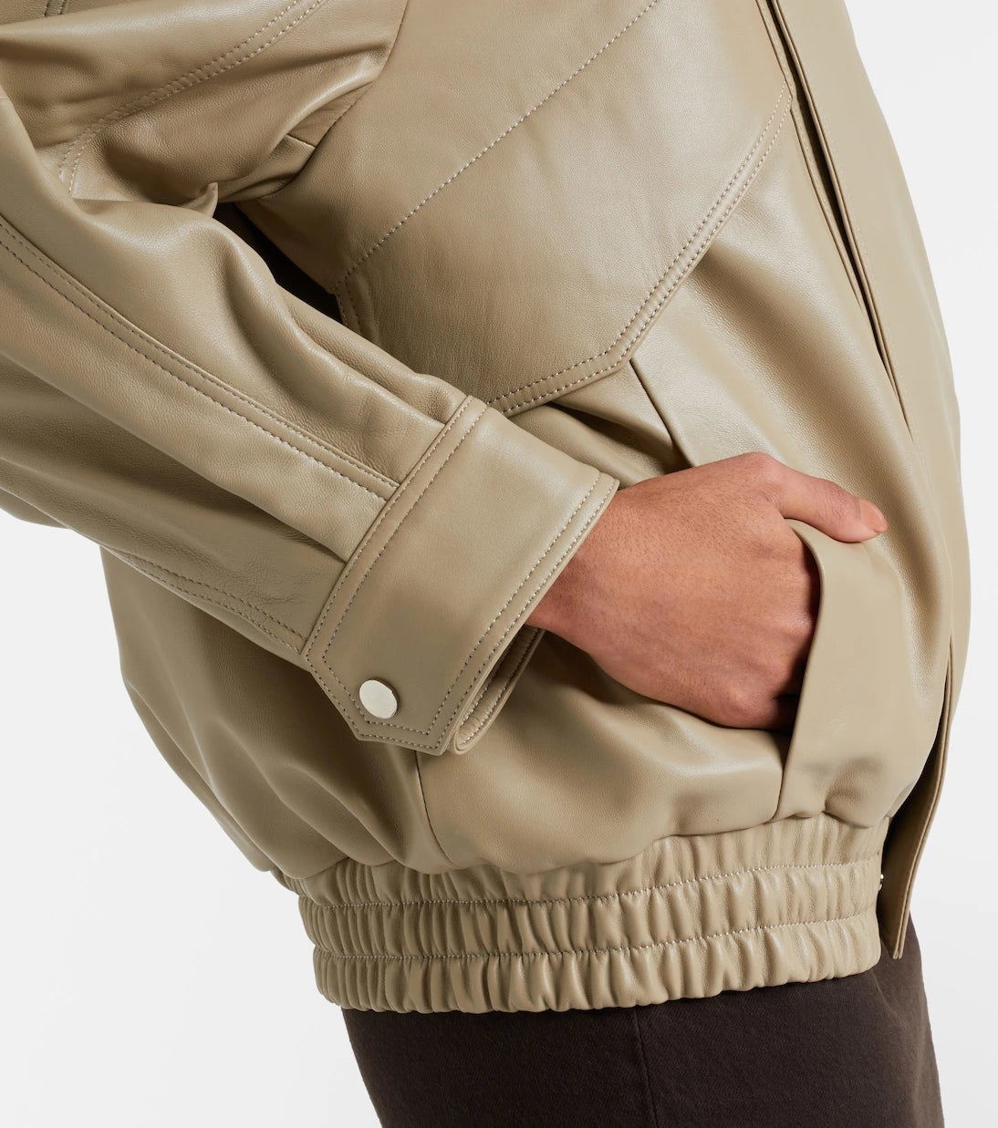 Nour Hammour - Ariste leather bomber jacket