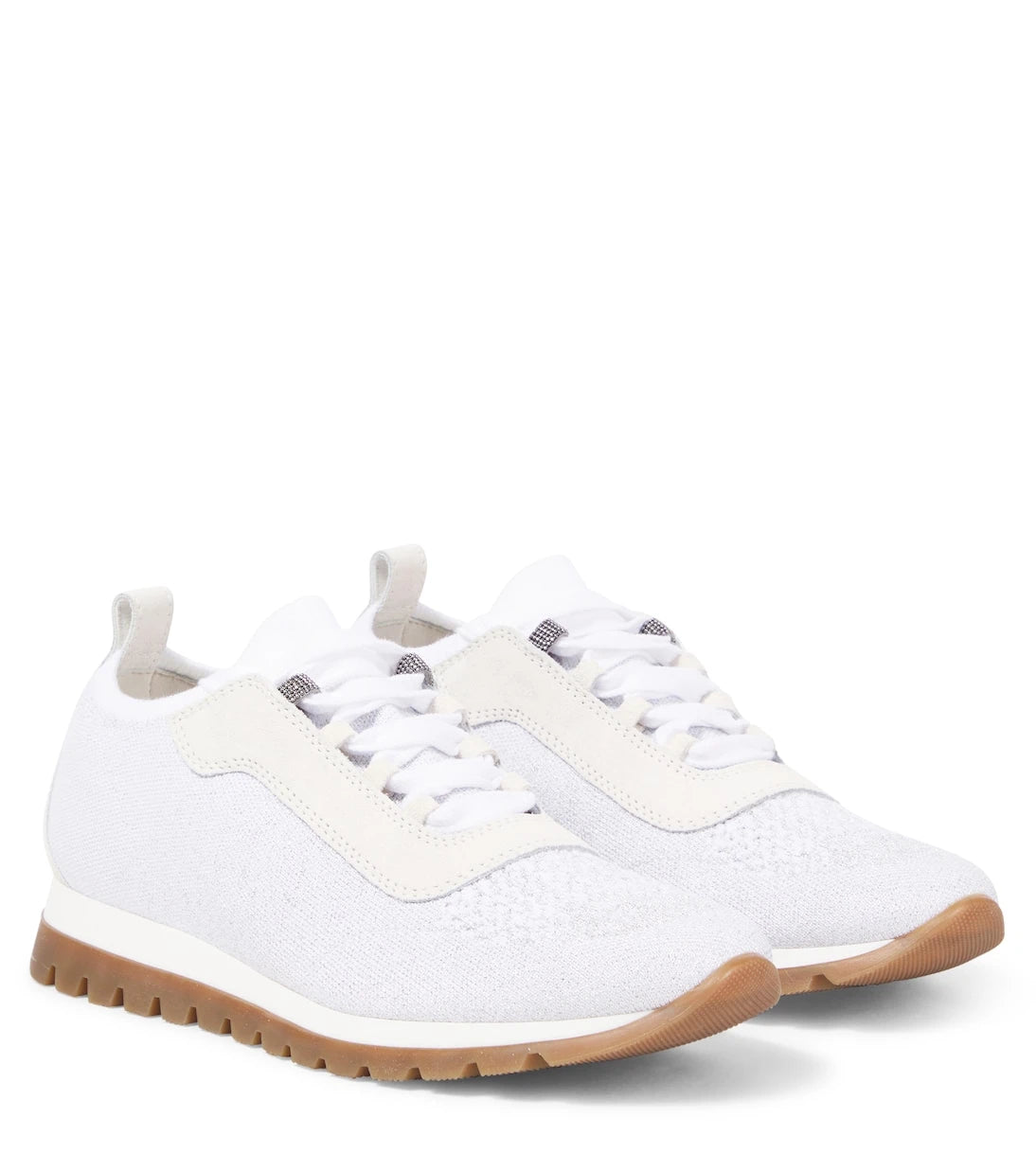 Brunello Cucinelli Kids - Suede-trimmed sneakers