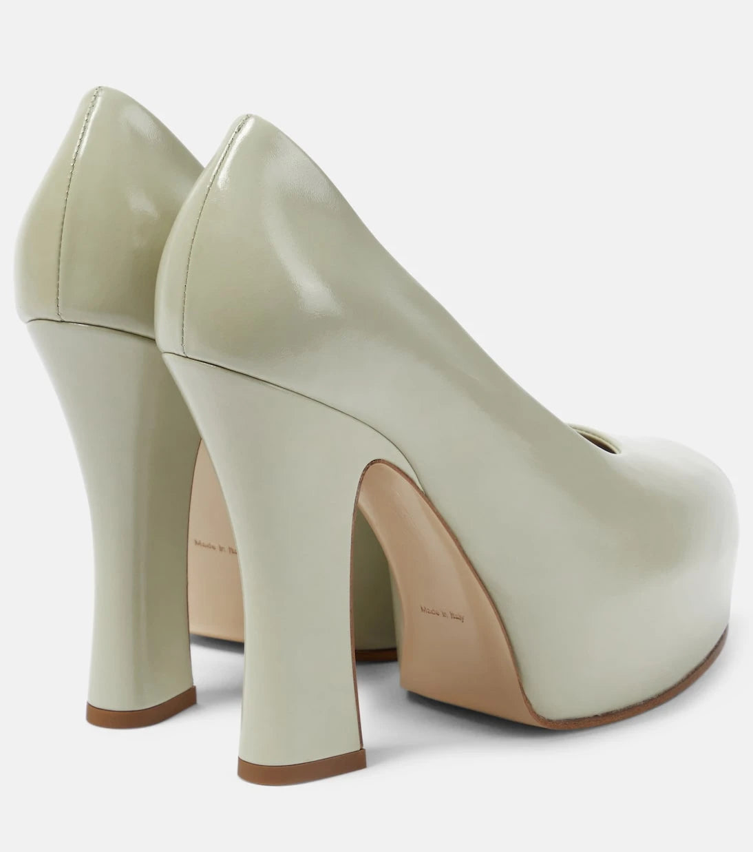 Burberry - 130 leather platform pumps