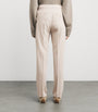Virgin Wool Straight Tailored Trousers IVORY