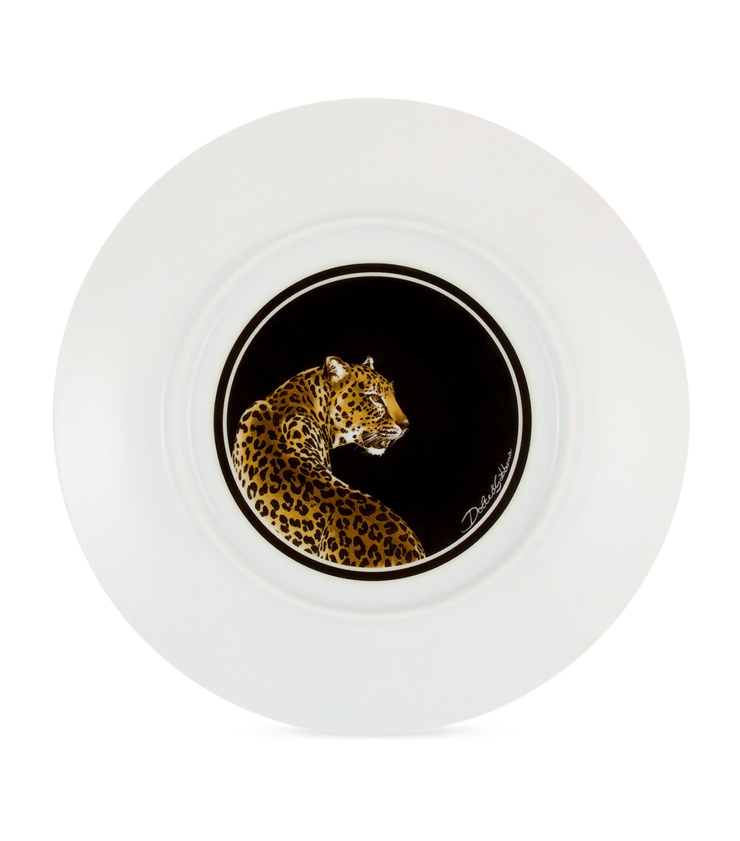 Dolce & Gabbana Casa Set of Two Leopard Dinner Plates (26cm)