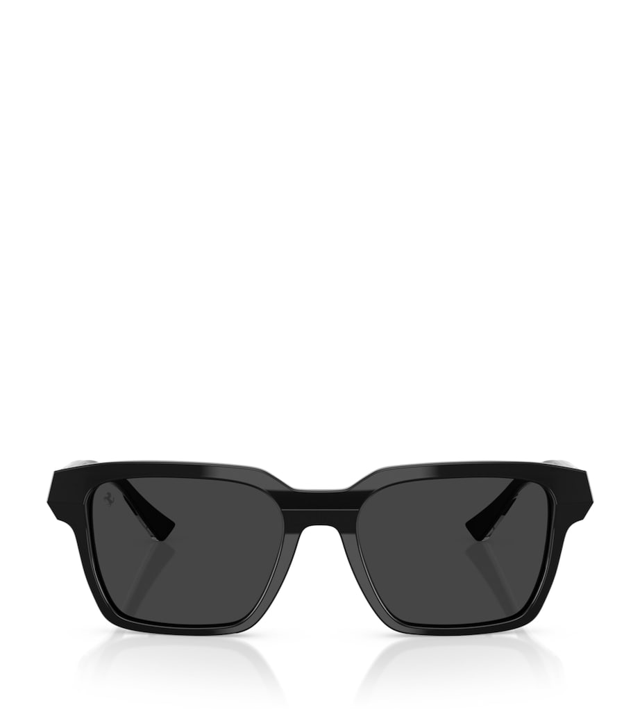 Ferrari Black Acetate Square Polarised Sunglasses